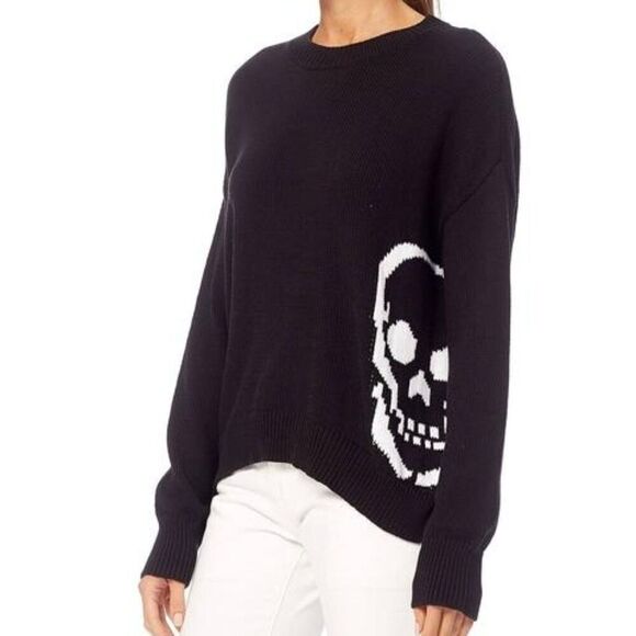 Skull Cashmere Dinah Sweater Size XS Side Skull Cotton Knit Black Oversized - Picture 1 of 7